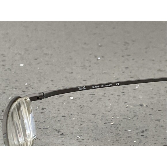 Ray-Ban Half Rim Eyeglasses Frames ONLY RB 6062 2502  49-19-140 Italy Silver - Picture 6 of 12